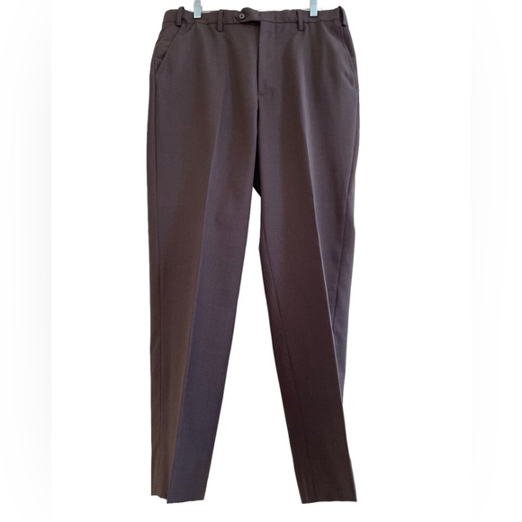 BERLE BROWN DRESS SLACKS Size 35